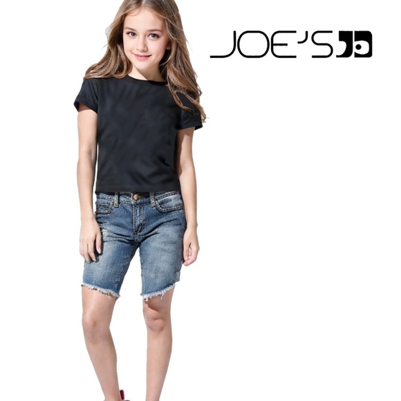 Joe's Jeans The Finn Bermuda Shorts Cotton Blend Dungaree 5-Pocket Mid-Ride - Picture 1 of 11